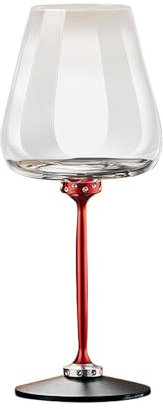 Weingläser-Dekanter, kristallklares Glas, Wirbel das Weinglas, Weindekanter, Weinkaraffe, Rotwein-Dekanter, Rotweinglas für den täglichen Gebrauch, Weihnachten, Hochzeit, Jahrestag, Geburtstag (rot)