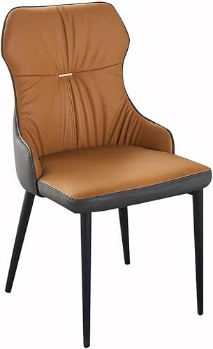 Widppsopt Esszimmerstühle für die Küche aus Mikrofaserleder, für die Küche, Wohnzimmer, Lounge-Thekenstühle, stabile Metallbeine aus Karbonstahl (Gelb + Dunkelgrau)