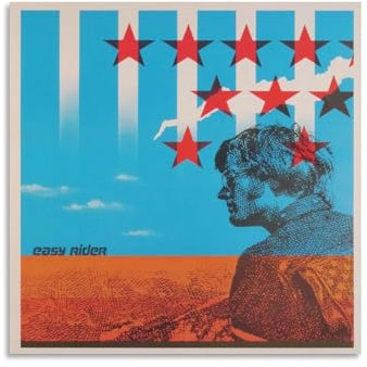 Easy Rider, klassische Kult-Film-Poster, Filmposter, Kunstdruck, Wandfoto, Malerei, Poster, hängendes Bild, Familiendekoration, 50 x 50 cm, 20 Stück