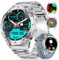 LIGE Military Smart Watch for Men(Answer/Make Calls), 1.43 AMOLED Fitness Tracker with Flashlight 110+Sports Modes IP68 for Android IOS, 530mAh Smart Watch with Heart Rate Sleep Monitor IOS,Silver