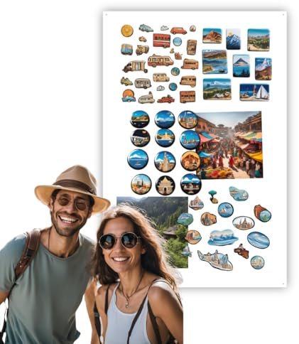 Anwicar Magnettafel - Magnetische Pinnwand 100x80 cm aus Stahl - ideal für Magnete und Notizen - magnetisches Whiteboard - beschreibbare Tafel - inkl. Montageset - Weiß