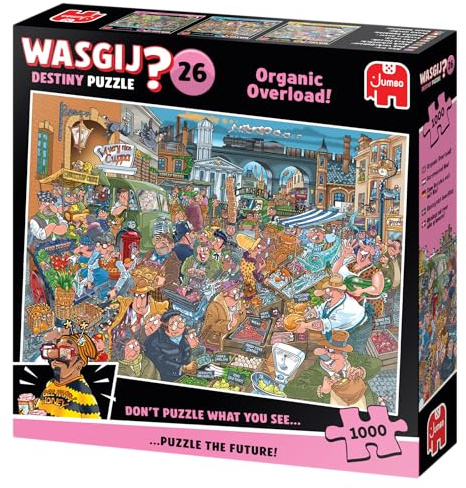 Wasgij Destiny 26 - Zum Bersten voll mit Bio! 1000 Teile -Wimmelbild Puzzle für Erwachsene, Escapepuzzle
