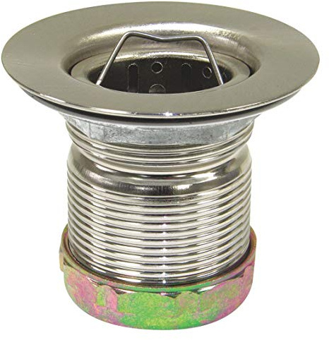 Strainer: 3 1/2 in Overall Dia, Ht, 1 Pipe Stainless Steel, 59-3062, 415F63