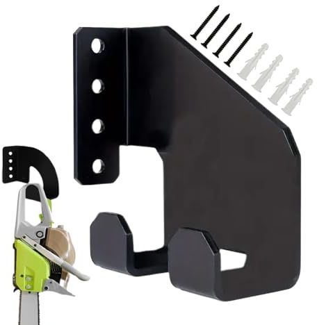 Chainsaw Wall Mount Holder,Carbon Steel Storage Hanger for Garden Tool - Space-Saving Design Garage Tool Storage Rack for Chain Saw Hand Saw Shovel Oil Pot Workshop Equipment