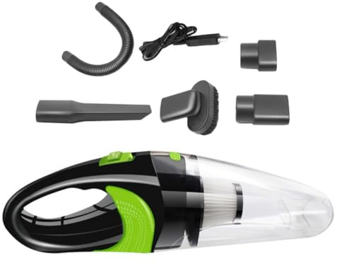 TOGEVAL Aspiradora de Mano Mini Recargable USB para Coche Portátil y Ligera Uso Seco y Mojado para Limpieza de Cenizas y Líquidos para Vehículos y Hogar