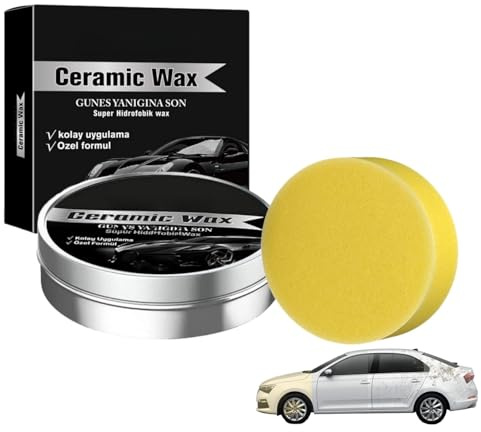 Ceramic Wax Cream,2025 Strong Protection Car Coating Polish Wax,3 in 1 Oil Auto Car Scratch Repair Remover Paste Polish Vehicle Paint Care,Liquid Glass C-ar Coating & Multi-Functional Renewal Agent