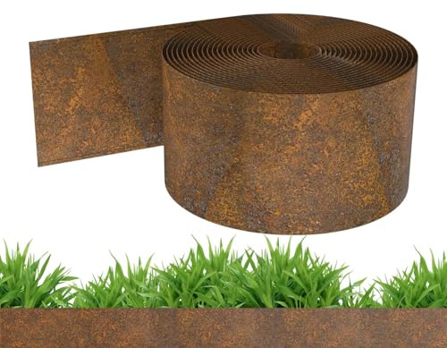Mppchhn Borde Decorativo Jardines - Borde para Macizos de Flores - Valla Decorativa De Metal De 10 Metros para Jardín Patio Trasero Parterre Exterior