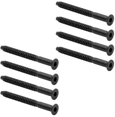 Lot de 8 vis de rechange pour étagère IKEA EXPEDIT - 7 x 85 mm - Vis de raccordement pour meubles - Noir