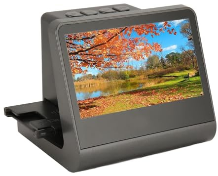 Film Scanner 24MP/48MP, Supports 35mm/135mm/126mm/110mm/8mm Color Positive and Negative Film, 5-Inch Screen