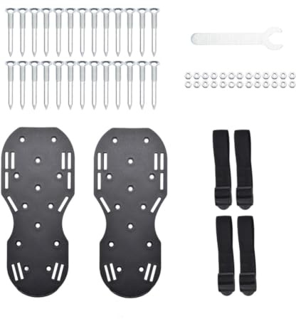Huehkir Zapatos Aireadores de Césped Metálica Resistente con Púas y Correas | Zapatos Herramienta de Aireación de Césped y Jardín para Mantenimiento del Pasto, Jardín, Patio, Granja,