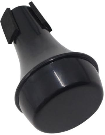 OUNONA Mini Trumpet Mute Black Abs Beginner Trumpet Accessories for Practice outside Does Not Affect Tone for Occasions