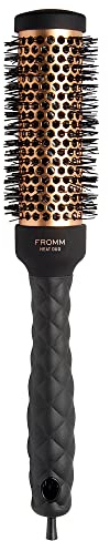 Fromm Heat Duo Copper x Ceramic 1.25 Round Brush for Expert Blowouts and Faster Hair Drying, Roller Hairbrush for Anti-static Styling, Smoothing, Straightening and Shine