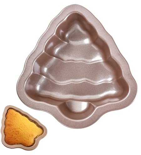 Keepaty Mini-Kuchenform in Weihnachtsbaumform, 13,5 cm, Kuchenform mit Antihaftbeschichtung, Backformen für Weihnachtskuchen, Schokolade, Fondant, Süßigkeiten, Backform