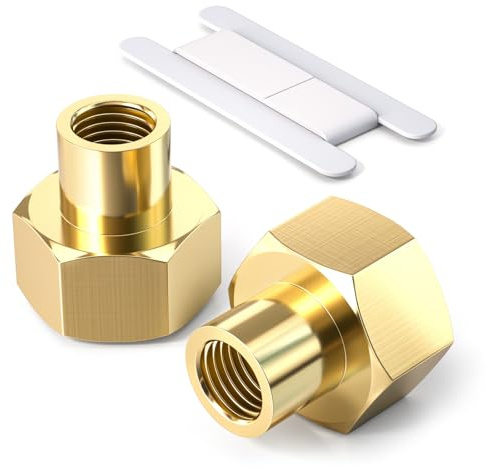 Bwintech 2 Pz 1/4 Femmina a 1/2 Femmina BSP Filo Ottone Riducendo Connettori di Accoppiamento per la Conversione di Collegamento Tubo