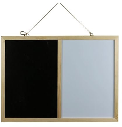 DLAZUM Bacheca combinata: Lavagna e Lavagna, Cornice in Legno, appesa orizzontalmente o verticalmente per promemoria messaggi Domestici, Decorazione murale (Dimensioni: 45x58 cm) (60x90 cm)