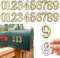 3 Set 2 Inch Mailbox Numbers for Outside, 0-9 House Numbers for Mailbox Self-Adhesive 3D Number Door Address Number Stickers for Apartment House Room Office Trash Bins (Gold)