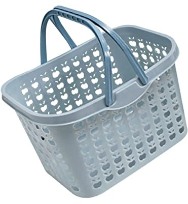 YARNOW Cesto per Raccolta Frutta e Verdura in Plastica Leggera e Resistente, Manico Comodo per Uso Supermercato e Organizzazione Domestica