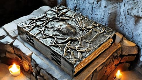 ANSAR HANDICRAFTS Blanko Zauberbuch der Schatten Grimoire - Handgemachtes Halloween Vintage Skizzenbuch Notizbuch - 200 unlinierte Büttenrandseiten - Geschenk für Sie oder Ihn (einzigartiges