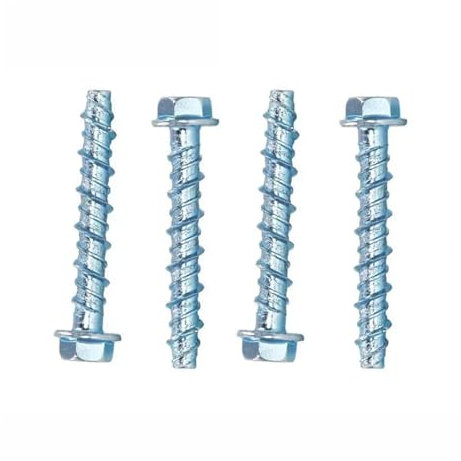 Genérico Juego de 5 Tornillos autorroscantes hexagonales de Corte automático for hormigón, Cemento, Clavos de expansión, M6(60MM_M6)