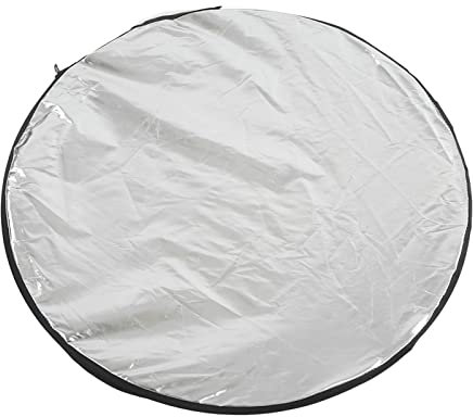 Qukaim Riflettori di luce 5 in 1, 60 cm / 23,6 in multi riflettore portatile con traslucido argento, oro, bianco, nero, con borsa, strumento di illuminazione fotografica