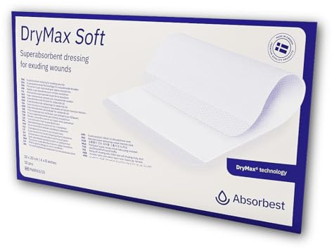Absorbest, DryMax Soft 10 x 20 cm, superabsorberande sårförband 10 st.