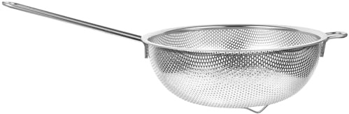 VILLCASE Passoire Acier Inoxydable avec Poignée Panier Passoire à Mailles Fines pour Égoutter Riz Légumes Pâtes Outil Cuisine Polyvalent pour Lavage et Égouttage Rapide