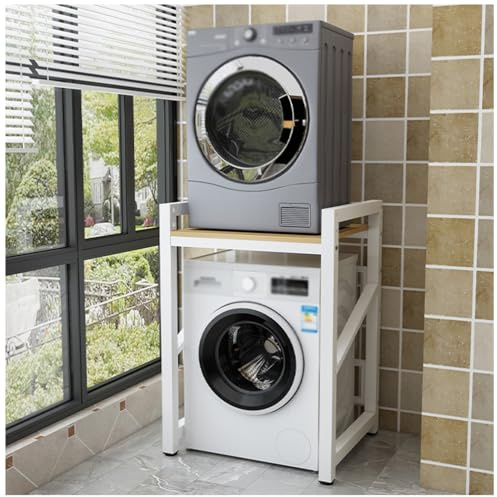 Washer Dryer Stack Stand Stacking Kit with Shelf, Over Washer Storage Rack Unit for Front Loader Washing Machines and Tumble Dryers,1