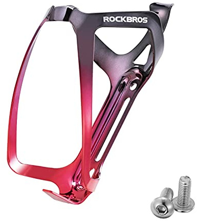 ROCKBROS Portaborraccia per Bici in Alluminio Porta Borracce MTB Bicicletta da Corsa Ultra-leggero Universale 4 Colori Disponibili con Viti
