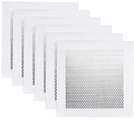 sourcing map 6 Stk. Aluminium Wand Pflaster 7,9x7,9 Selbstklebend Glasfasernetz