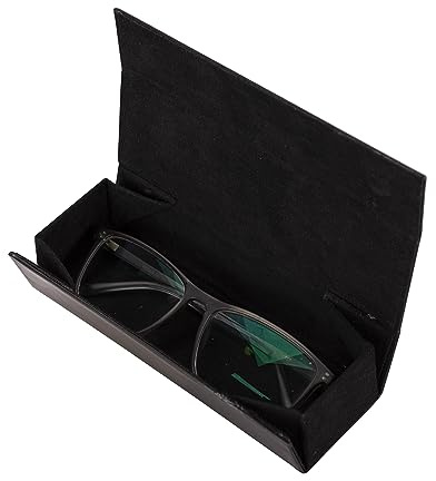 Solo Pelle Faltbares Brillenetui aus echtem Leder, tragbare Brillenbox zum falten, Brillen Etui mit Magnetverschluss Sonnenbrillenetui für Herren Damen Kinder