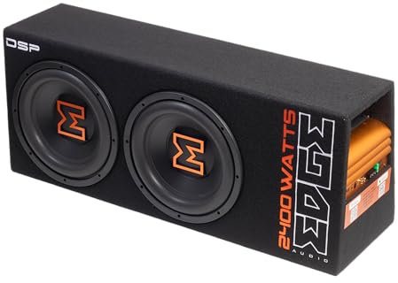 EDGE EDBX12TADSP-E3 12 inch Twin active loaded bass enclosure with built in amplifier and DSP control