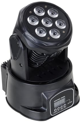 Strobo Discoteca, LED Wash 7x18W RGBWA + UV/7x12W RGBW Illuminazione a Testa Mobile 4in1 RGBW for DJ da Discoteca KTV 12/16DMX Canali LED Stage Dj Light per Feste da Ballo DJ di Compleanno Karaoke