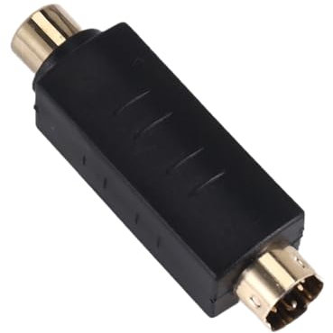 Agwuoetr S-Video Male to Female Composite Video Adapter Plug Converter, Mini Din 4 PIN Coupler Extension Connector Adapter