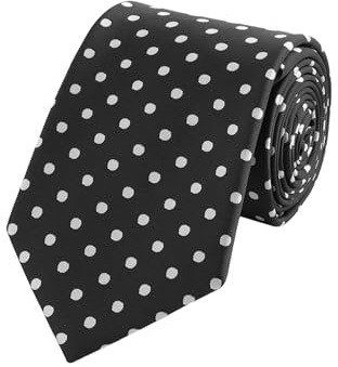 WANYING Herren 8cm 3,15 Klassische Krawatte mit Tupfen Allover Binder Schlips Formelle Business Hochzeit Feiertage Alltag Länge 148cm - Gepunktet