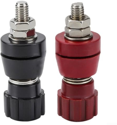 5 pares de bloques de terminales M5 tipo 107 de alta corriente de latón 40 A 250 V para equipos de soldadura, generadores, paneles solares, barcos, camiones, para autocaravanas, aislantes, baquelita