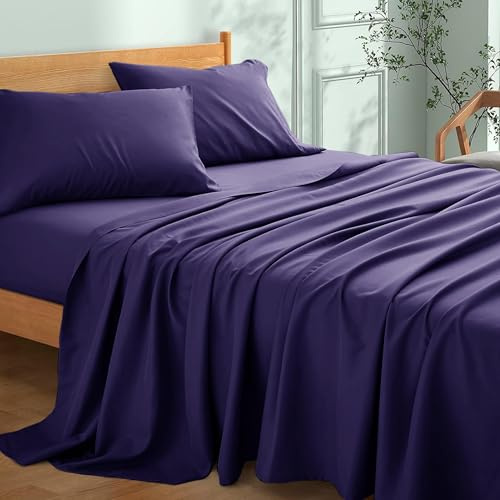 My Home Store Sábana Encimera Suave Premium 100% Algodón Egipcio 300TC Calidad Hotelera Fácil Cuidado Sábanas Encimeras Resistentes a la Decoloración (Azul Marino, King (250 x 280cm))