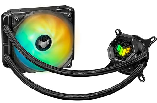 ASUS TUF Gaming LC 120 RGB All-in-One CPU-Wasserkühlung (adressierbarer 120mm ARGB-Radiatorlüfter, Aura Sync), Black