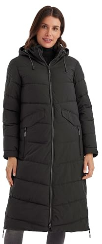 Killtec Damen Kow 62 Wmn Qltd Ct Wintermantel Mantel in Daunenoptik mit Kapuze, Schwarz, 40 EU