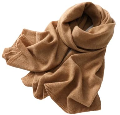 Herren Strickschal Kaschmirschal Solid Schal Winterschal, Goldbraun, Grau, One size