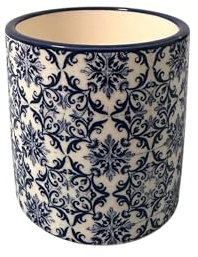 Portugal Azulejos - Taza de cerámica pintada a mano o maceta - Taza de cerámica de Azulejo multiusos para decoración de mesa elegante, hermoso regalo turístico de Portugal (flores silvestres) (flor