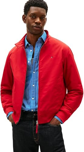 Tommy Hilfiger Män HARRINGTON JACKA MW0MW37647 Andra Jackor, RÖD, L, Röd (medium röd), L