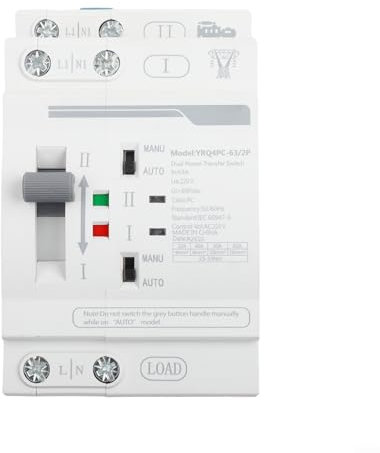 Interruttore di trasferimento automatico 2P 63A 220V per generatore Dual Power Commutatore elettrico di emergenza, commutazione automatica, alimentazione industriale