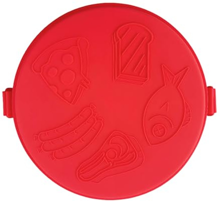 JINQIGG Plateau à pizza rond pour four à micro-ondes, chauffage rapide, plaque chauffante multifonctionnelle en silicone