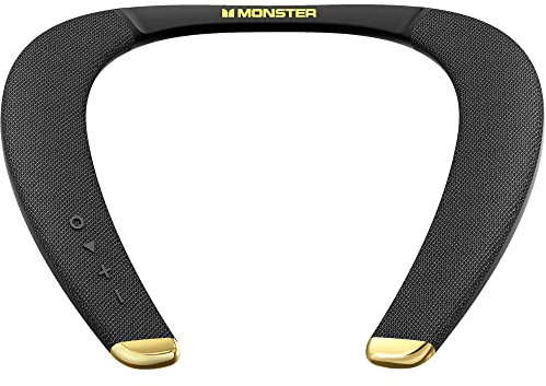 Monster Boomerang Petite Neck Speaker, Neckband Bluetooth Speaker Wireless, aptX High Fidelity 3D Stereo Sound, Low Latency, Built-in Mic,15H Playtime, IPX6 Waterproof Speaker for Home Outdoor