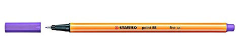 Feinschreiber STABILO point 88®, Strichstärke 0,4mm, flieder, 3 Stück