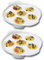 TAMUME 6-Loch Keramik Schneckenschale und Escargot Tablett Weißes Porzellan Schneckenplatte mit leicht zu Haltendem Griff (Set von 2)