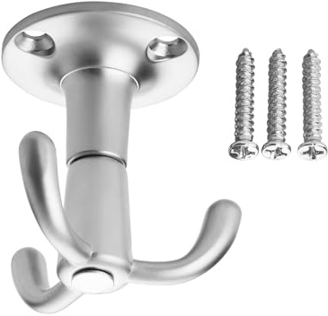 SOTECH 4 x Drehhaken TROMSO 3-fach Edelstahloptik matt 53 x 50 mm Sockel Ø 40 mm BA 25 mm Aluminium Garderobenhaken Jackenaufhänger