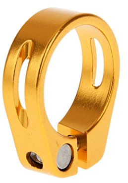 SM SunniMix Sattelklemme Schnellspanner Sattelschelle aus Aluminium in 31,8mm, 34,9mm, Gold, 31,8 mm