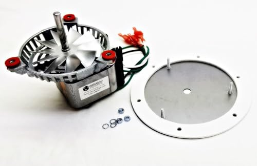 fireplace repl parts (New Part Kozi Combustion Exhaust Fan Motor Kit + 4 3/4 Paddle FAN12003, PH-UNIVCOMBKIT-P/firs for Many Models, Check in Description + (one Free Author's Book)