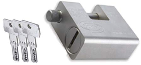 Art. UL200000KA LUCCHETTO PREFER PER SERRANDA SERIE U Monoblocco in acciaio temperato Perni anti-bumping Protezione protettore - mm - 84 - Luce - 36 - Ã˜ filo - 13